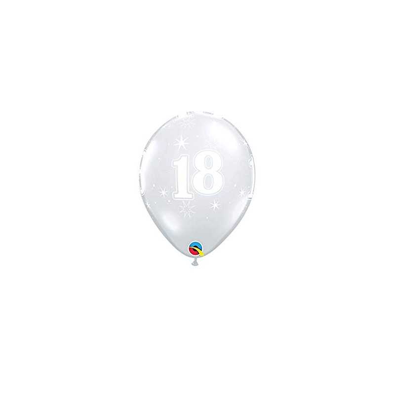 1 BALLON LATEX TRANSPARENT 18 ANS 11"