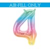 BALLON METALIQUE CHIFFRE 4 MULTI 41 CM