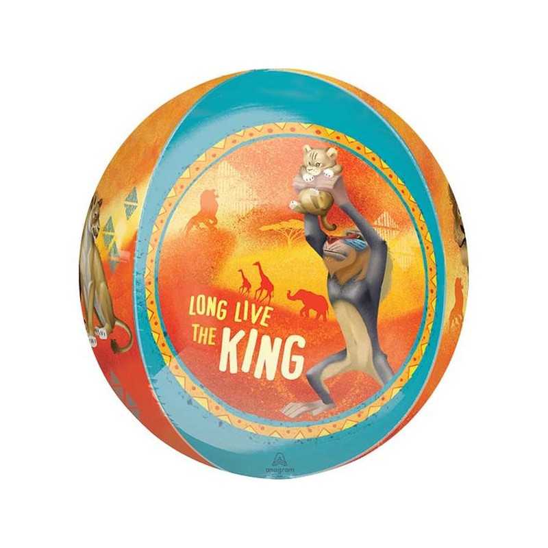 BALLON METALIQUE ORBZ LE ROI LION 38X40 CM