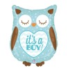BALLON METALLIQUE 66 CM IT'S A BOY HIBOU HOLO