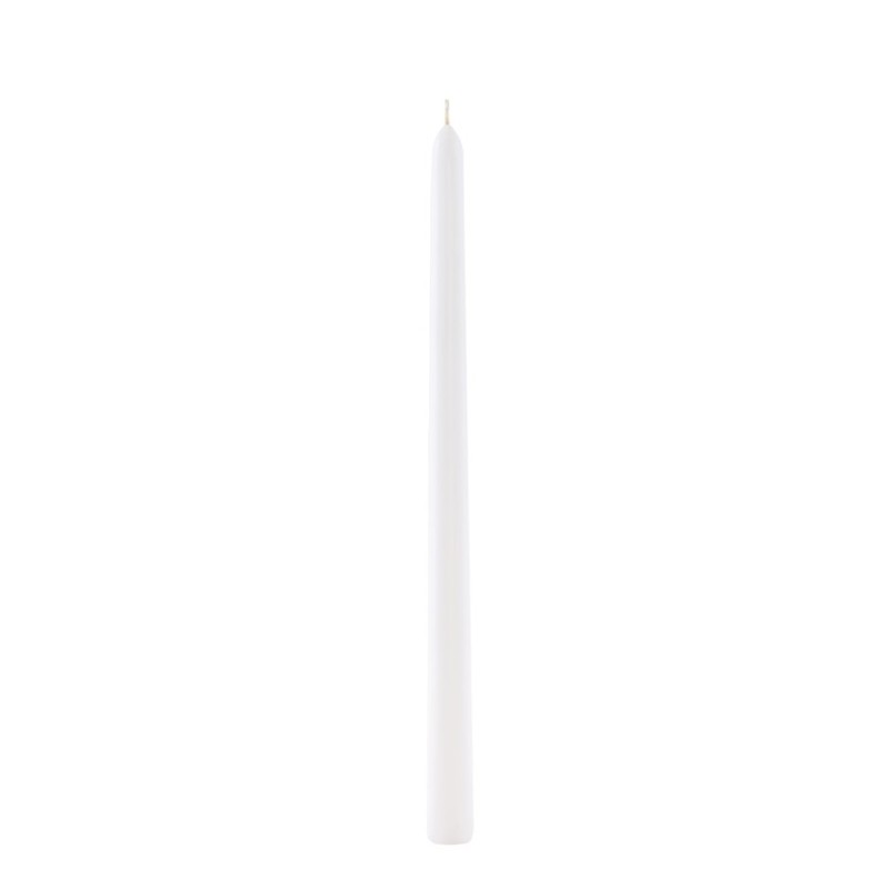2 BOUGIES FLAMBEAU 30 CM BLANC