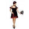 DEGUISEMENT ESPAGNOLE LUCITA NOIR ET ROUGE TAILLE 44-46