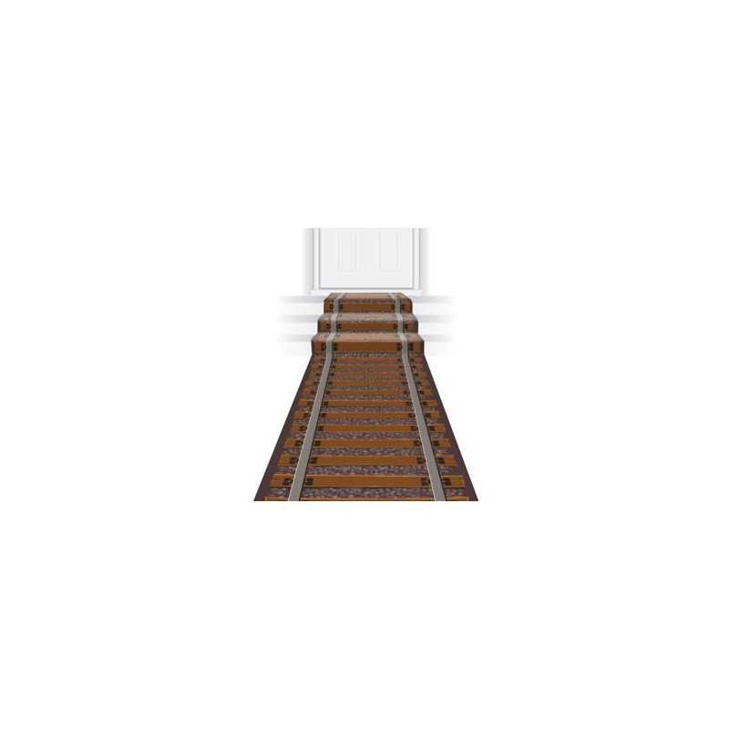 TAPIS DE DECORATION RAILS DE CHEMIN DE FER 61 CM X 3.05 M