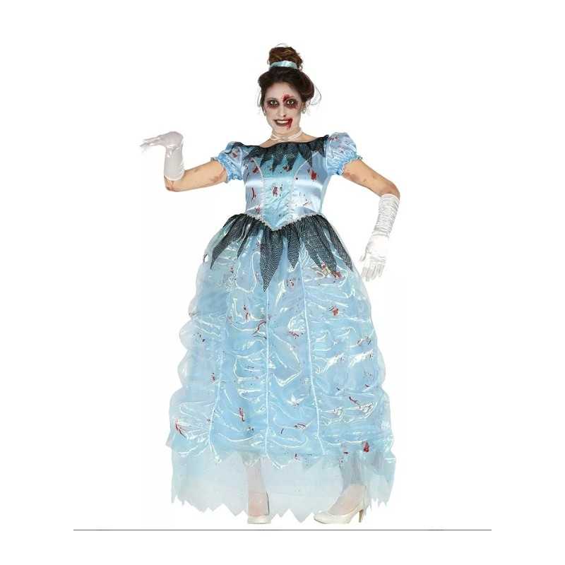 DEGUISEMENT PRINCESSE ZOMBIE BLEU TAILLE L 