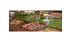 10 ASSIETTES AUTOMNE ORANGE 23 CM