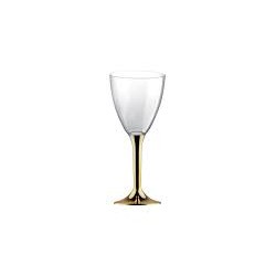 6 VERRES A PIED OR CHROME