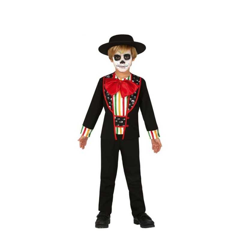 DEGUISEMENT SQUELETTE JOUR DES MORTS TAILLE 7-9 ANS