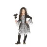 DEGUISEMENT ROBE NOIRE-BLANCHE DENTELLE HALLOWEEN TAILLE 10/12 ANS