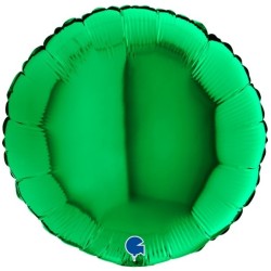 BALLON METALLIQUE ROND VERT 46 CM