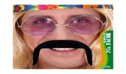 MOUSTACHE 70'S COULEUR NOIRE
