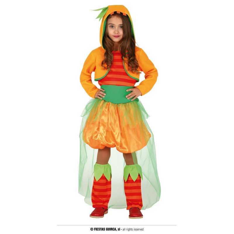 DEGUISEMENT ROBE CITROUILLE ENFANT HALLOWEEN TAILLE 3/4 ANS