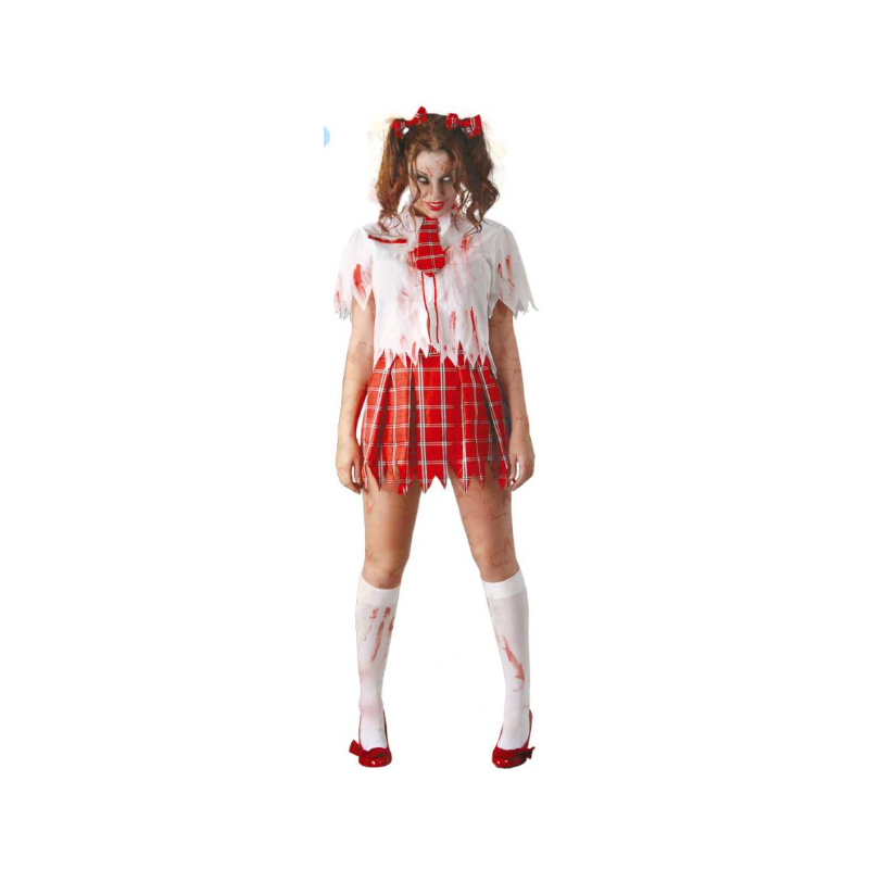 DEGUISEMENT HALLOWEEN ECOLIERE ZOMBIE TAILLE M