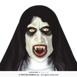 MASQUE LATEX BONNE SOEUR SINISTRE LA NONE HALLOWEEN TAILLE UNIQUE