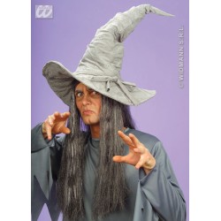 CHAPEAU DE MAGICIEN OU SORCIERE GRIS