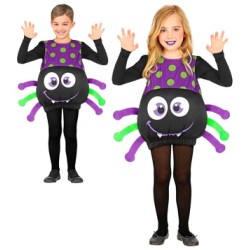 DEGUISEMENT ARAIGNEE VIOLET ET NOIR TAILLE 110 CM