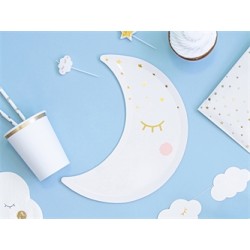 6 ASSIETTES LUNE BLANCHE 24 CM