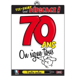 T-SHIRT A DEDICACER 70 ANS
