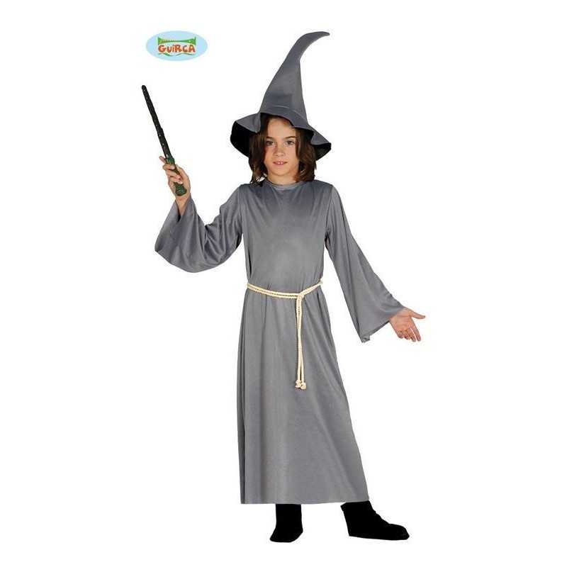 DEGUISEMENT SORCIER EN MAGIE GRIS GANDALF TAILLE 7-9 ANS
