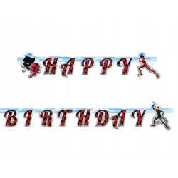 GUIRLANDE HAPPY BIRTHDAY MIRACULOUS LADYBUG 2 M