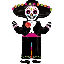 BALLON METALLIQUE MARIACHI DAY OF THE DEAD 86 CM