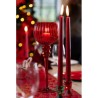 PHOTOPHORE OU PORTE BOUGIE VERRE CALICE ROUGE DIA 13CM X 35CM