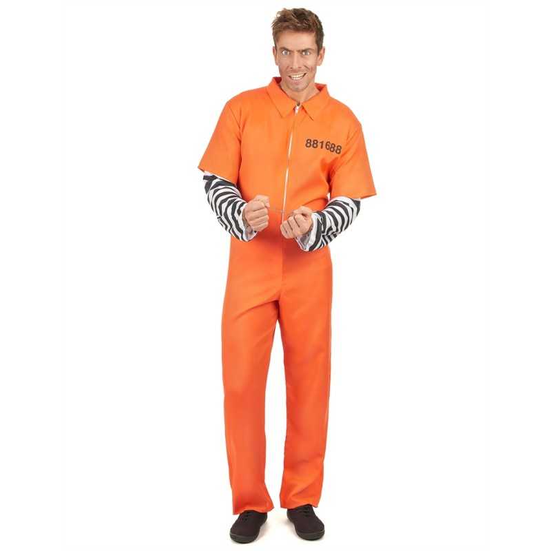 DEGUISEMENT PRISONNIER DETENU COMBINAISON ORANGE TAILLE L