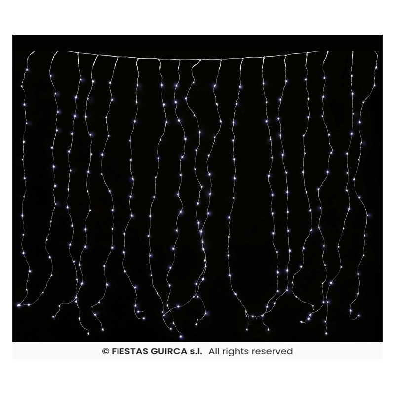 RIDEAU 300 LEDS BLANC FROID