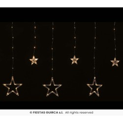 GUIRLANDE 12 ETOILES LED BLANC CHAUD 3M