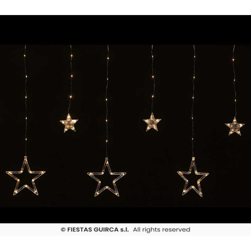 GUIRLANDE 12 ETOILES LED BLANC CHAUD 3M 