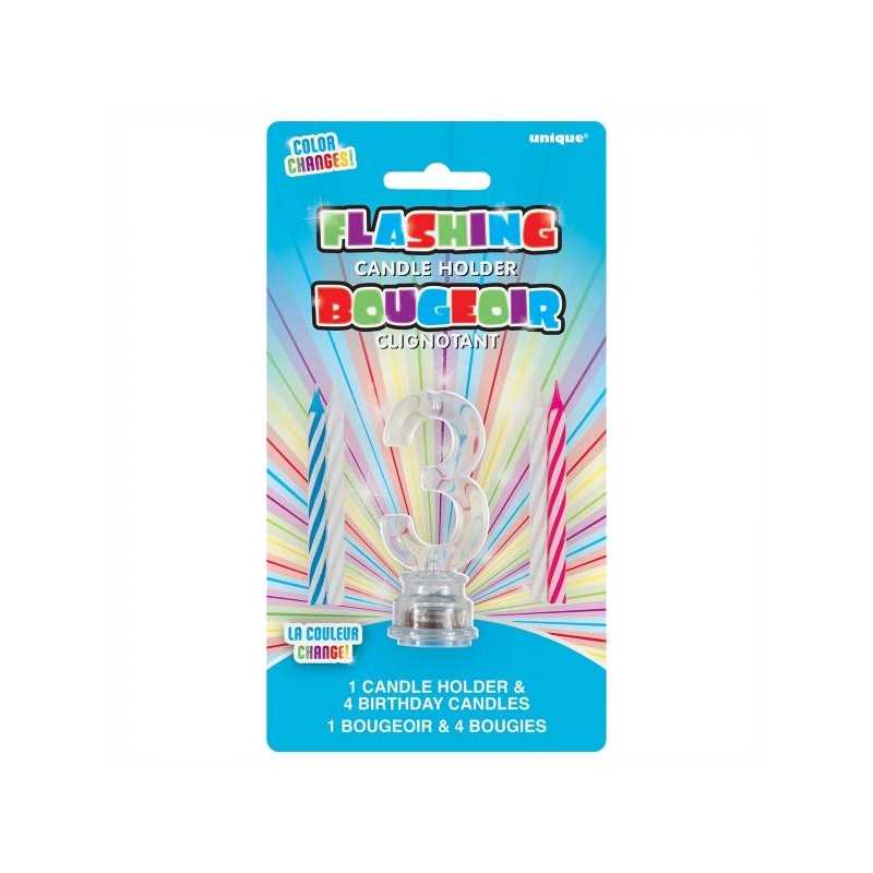 BOUGIE LED CHIFFRE 3