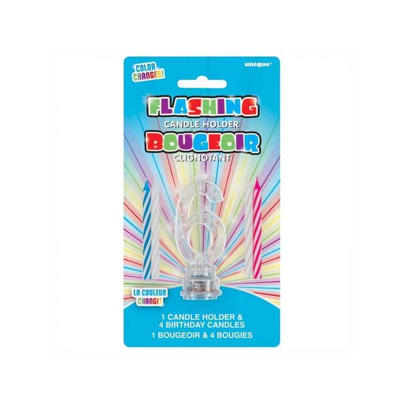 BOUGIE LED CHIFFRE 6