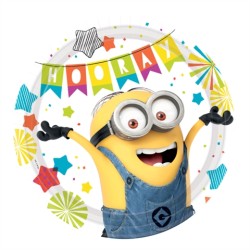 8 ASSIETTES MINIONS 23 CM