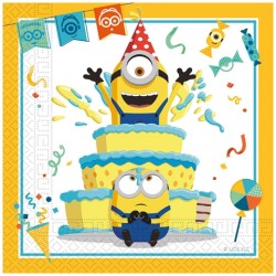 20 SERVIETTES MINION 33 X 33 CM