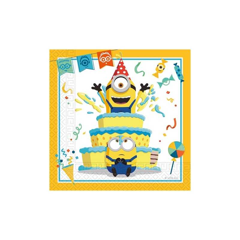 20 SERVIETTES MINION 33 X 33 CM