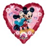 BALLON METALLIQUE COEUR MICKEY MINNIE 73 CM