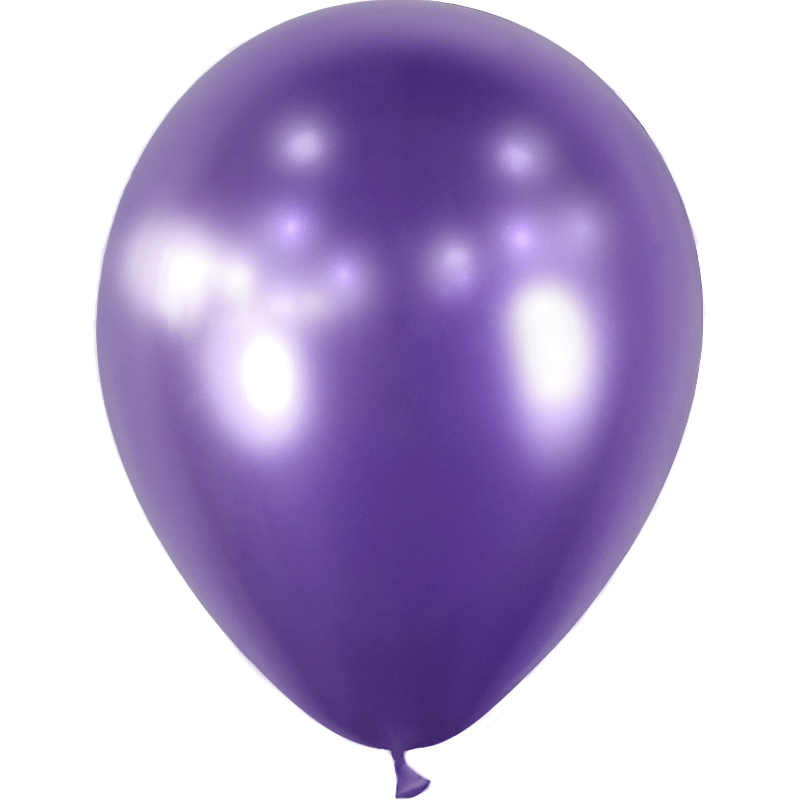 50 BALLONS VIOLET CHROME BRILLANT 30 CM