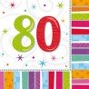 16 SERVIETTES RADIANT 80 MULTICOLORES 33 X 33 CM