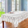 NAPPE TISSU BLANCHE MOTIFS FLOCONS DE NEIGE