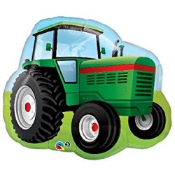 BALLON METALLIQUE TRACTEUR VERT 86 CM