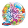 BALLON BUBBLES HAPPY BIRTHDAY SURPRISE 56 CM