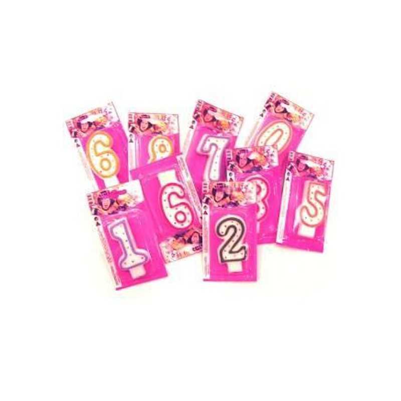 BOUGIE CHIFFRE 0 MULTICOLORE