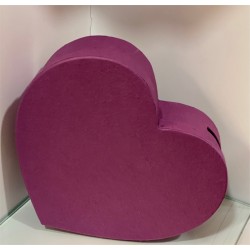URNE COEUR VIOLET 26 X 33 CM