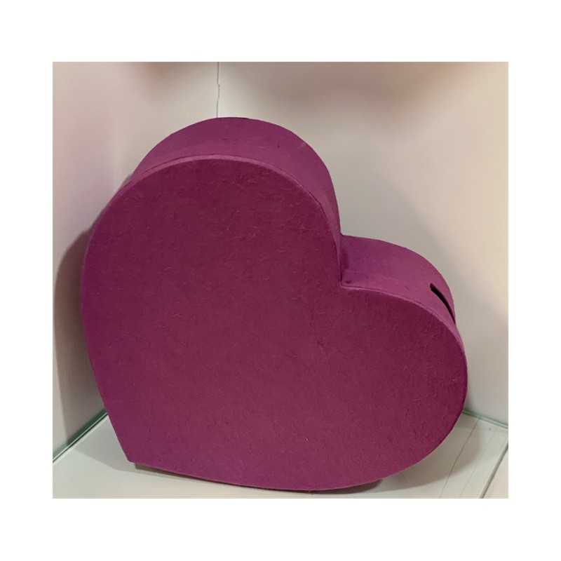 GRANDE URNE COEUR LILAS 36 X 45 CM