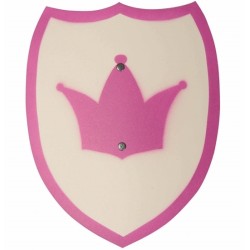 BOUCLIER CHEVALIER PRINCESSE ROSE ET BLANC