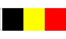 DRAPEAU BELGIQUE EN TISSU 90 X 150 CM
