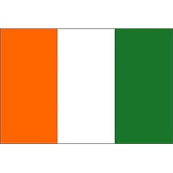 DRAPEAU TISSU COTE D'IVOIRE 60 X 90 CM