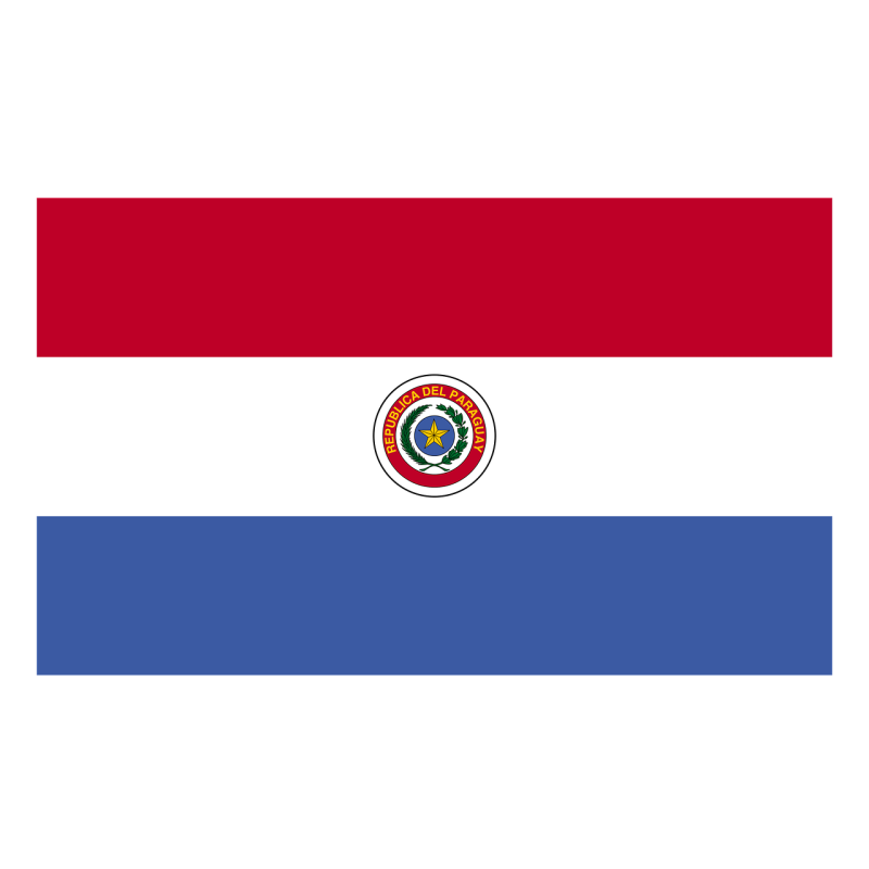 DRAPEAU DU PARAGUAY EN TISSUS 60 X 90 CM