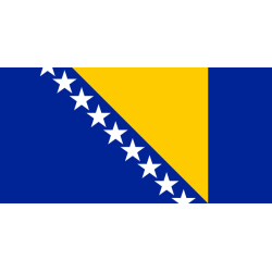 DRAPEAU BOSNIE HERZEGOVINE EN TISSUS 90 X 150 CM