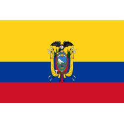 DRAPEAU EQUATEUR EN TISSUS 90 X 150 CM