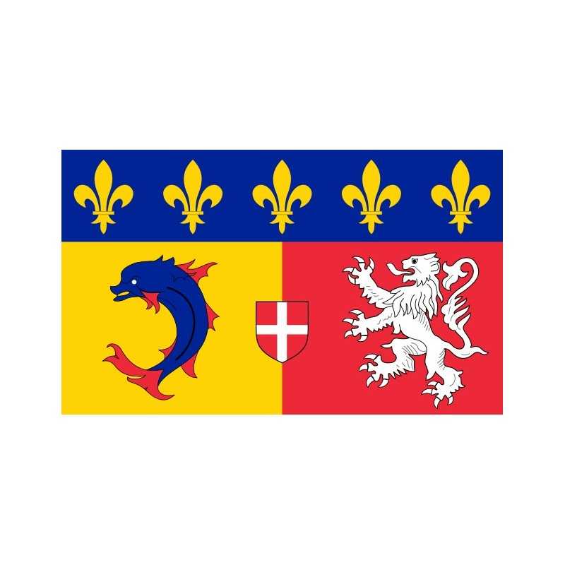 DRAPEAU RHONE ALPES EN TISSU 90 X 150 CM